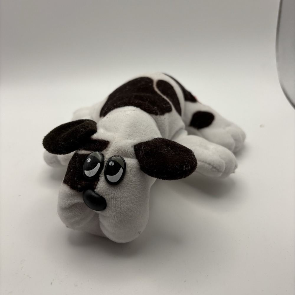 RARE Vintage Tonka Pound Puppy White with Brown Spots 8 inch‎